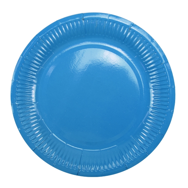 Тарелки бумажные ламинированные Синие / Blue