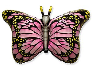 Шар Фигура, Бабочка крылья Розовые (в упаковке)
